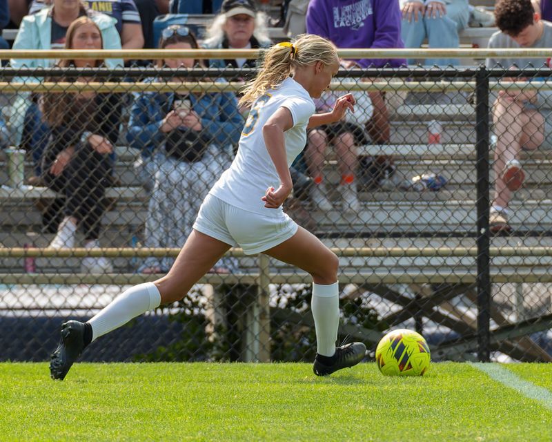 Elise L'Esperance scored the only goal in Hartland's 1-0 soccer victory over Troy Athens.