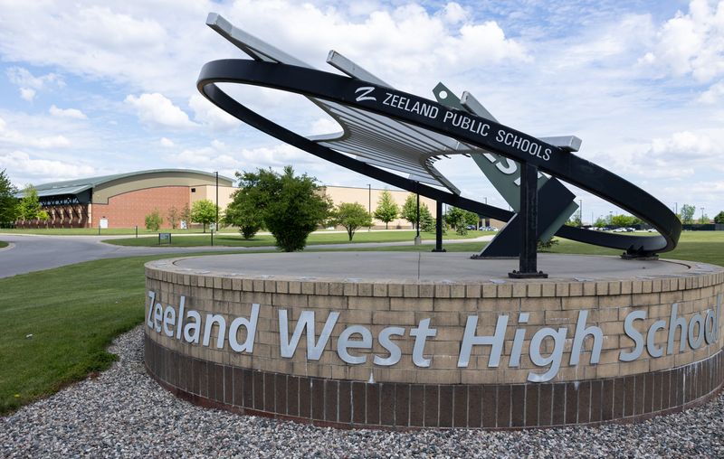 A file photo of Zeeland West High School.