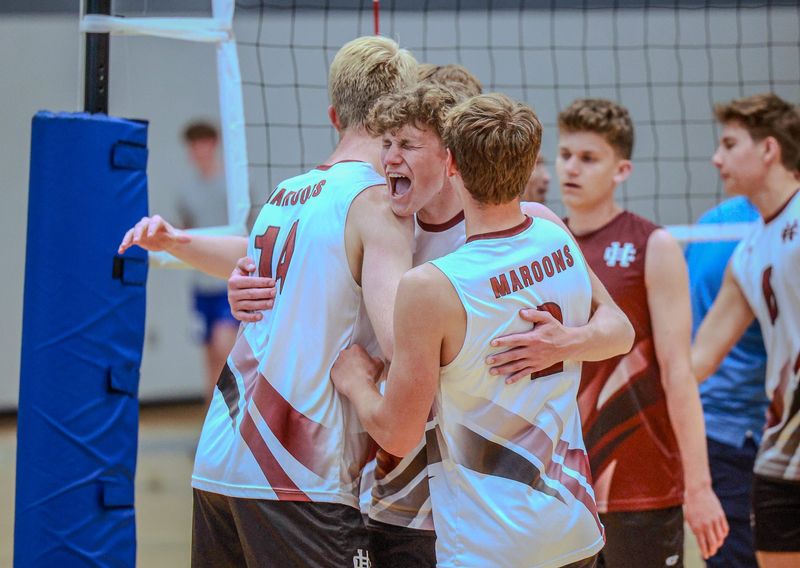 Scenes from Holland Christian's boys volleyball state quarterfinal match against South Christian on Tuesday, June 3, 2025, at Sparta.