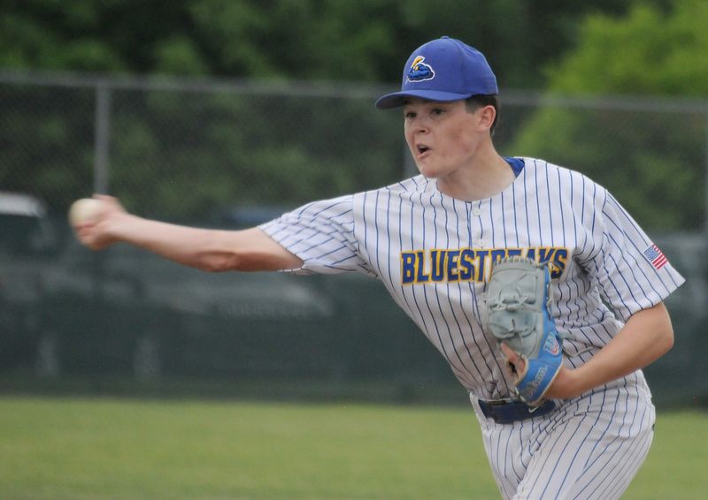 Pitcher Jaxon Millican of Ida delivers the pitch during a 3-1 win over Brighton Charyl Stockwell in the Division 3 regional semifinals 3-1 on June 4, 2025.