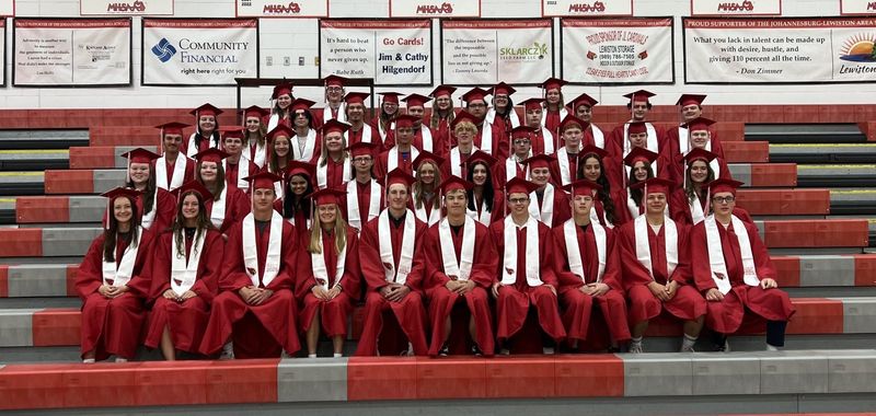 The Class of 2025 at Johannesburg-Lewiston High School.