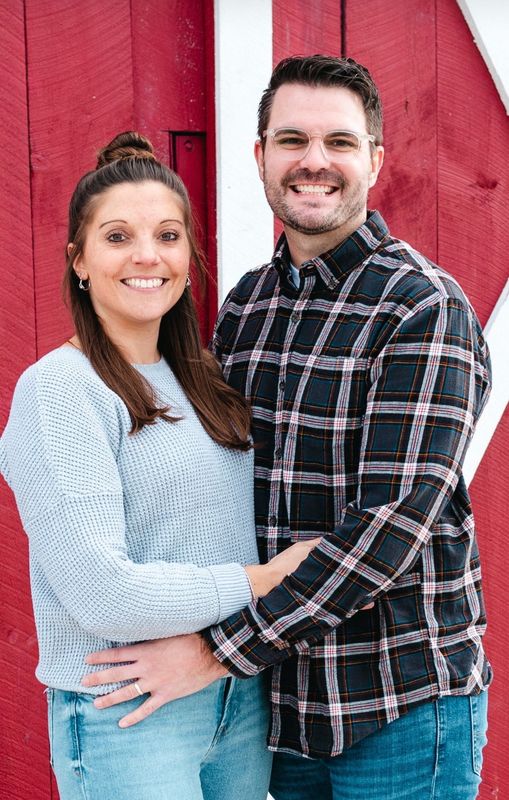 Belding City Manager Keven Krieger (right) poses for a photo with his wife, Amanda.