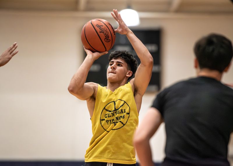Walled Lake Central's Anthony Camacho shoots during a Franklin Summer League boys basketball game on Tuesday, June 17, 2025, at Livonia Franklin High School.