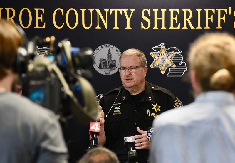 Monroe County Sheriff Troy Goodnough held a press conference Wednesday, June 18, 2025, at the Frenchtown Township Municipal Center at 2619 North Dixie Highway. He spoke of the investigations into the shooting in Bedford Township involving the homicide of Gwendolyn Smith, 17, of Temperance and the suicide of Ryne Leist, 33, as well as the deaths off two Airport High School students, Faith Hamilton and Landon Lafond, in Raisinville Township.