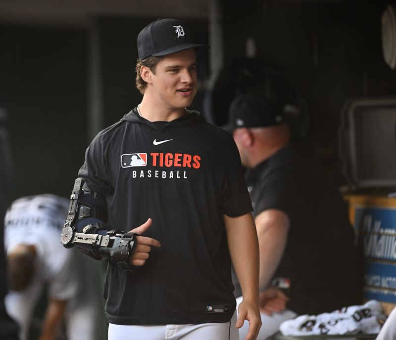 Tigers right-hander Jackson Jobe, who is working his way back from Tommy John surgery, will throw to hitters Saturday in Lakeland in his first live bullpen session.