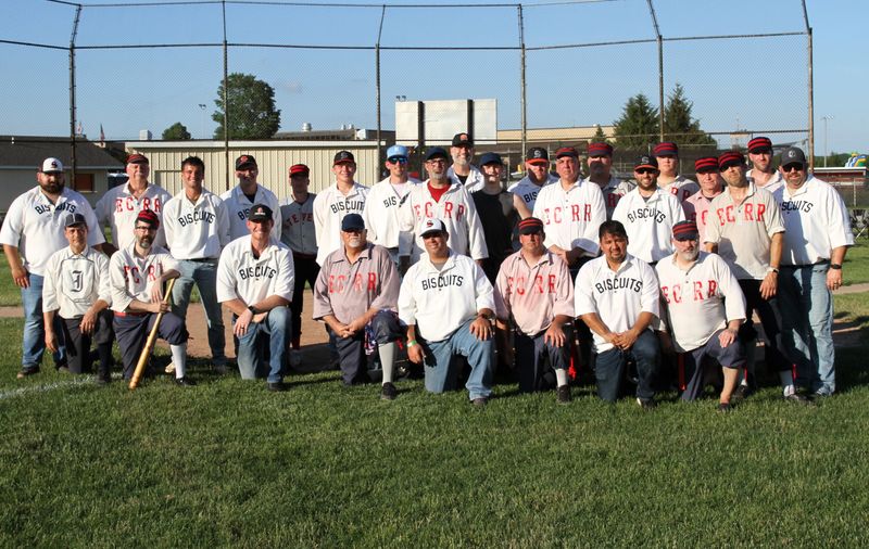 The Sturgis Biscuits defeated the Elkhart County Railroaders 10-7 in this year's annual vintage baseball game as part of Sturgis Fest.