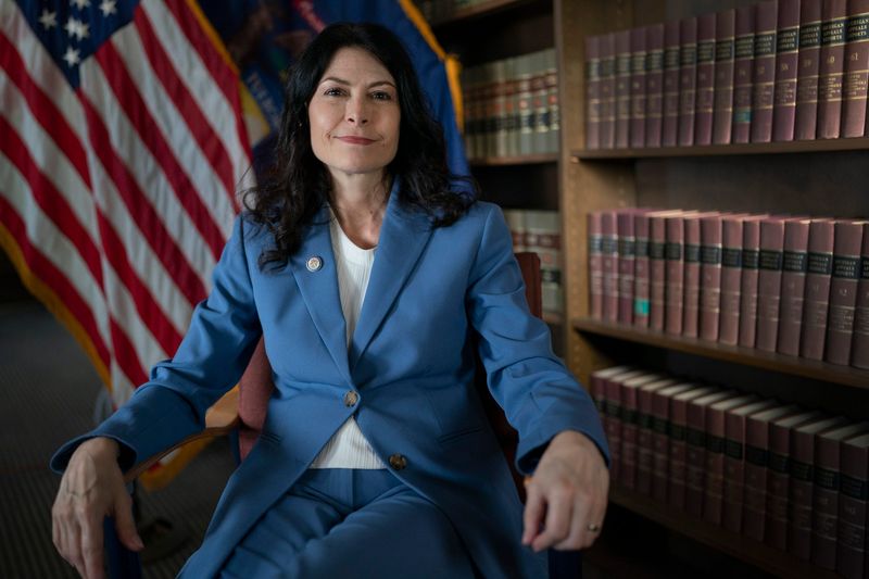 Michigan Attorney General Dana Nessel speaks to the Detroit Free Press on Monday, June 23, 2025 at her Detroit office, regarding the 10-year anniversary of the Obergefell case that legalized same-sex marriage. Nessel was co-councel on a Michigan case, DeBoer v Snyder, that was consolidated with the Obergefell case and argued before U.S. Supreme Court.