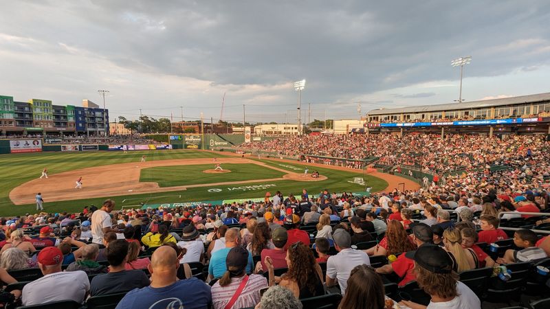 A crowd of 11,521 takes in the Lansing Lugnuts game on July 4, 2023 at Jackson Field. The Lugnuts have been regularly been one of the best draws in minor league baseball on the Fourth of July.