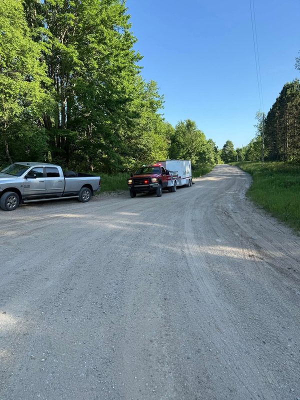 Evart Area emergency vehicles are seen in this image from Facebook.