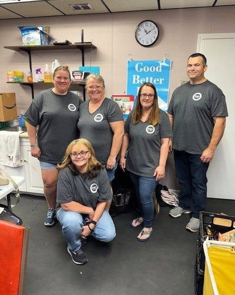 Volunteers helped at the Good, Better, Best resale shop on West Chicago Street.
