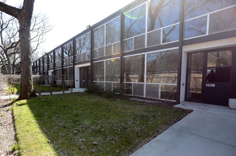 Townhouses by Ludwig Mies van der Rohe, in Lafayette Park in Detroit on Thursday, April 14, 2016.