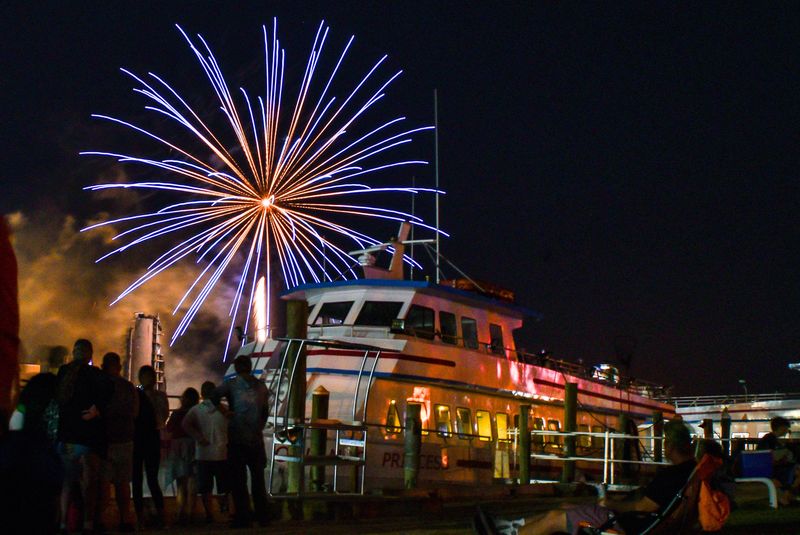 The sky above Port Canaveral is lit up by fireworks during the annual “Smoke on the Water and Fire in the Sky” fireworks celebration hosted by the Cove Merchants Association at Port Canaveral. Craig Bailey/FLORIDA TODAY via USA TODAY NETWORK