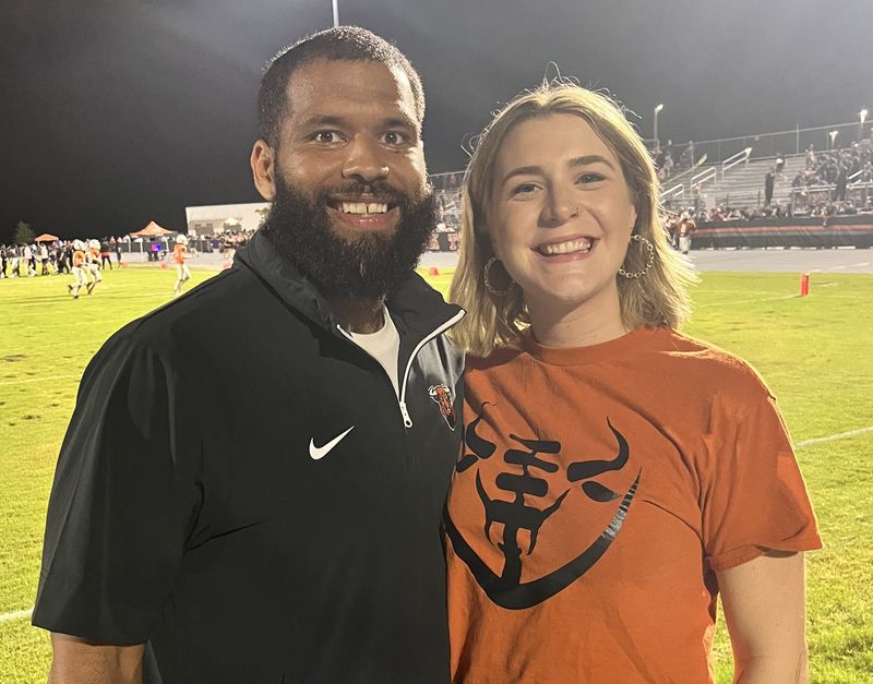 Zach Harbison and his wife.