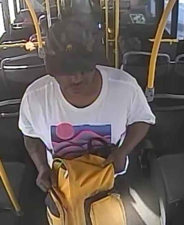 The Detroit Police Department released video and this still image of a suspect in a shooting that took place on a DDOT bus on July 2, 2025.