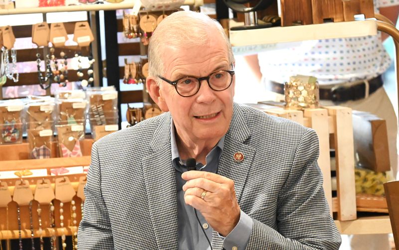Congressman Tim Walberg defended his vote and passage of President Trump's "Big, beautiful bill" at Hope Cafe Tuesday morning at the Realtor's monthly coffee.