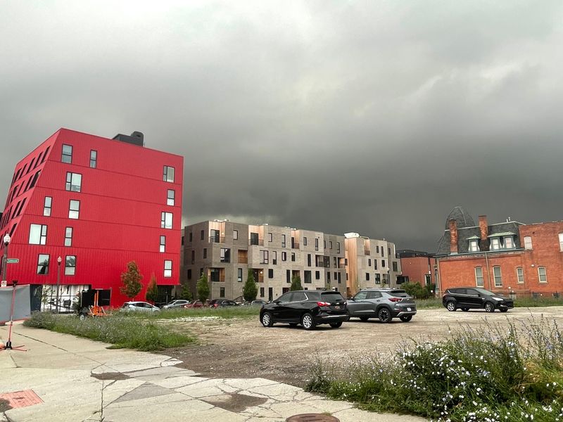 The planned location of Edmund Place was still a vacant lot on July 9, 2025.