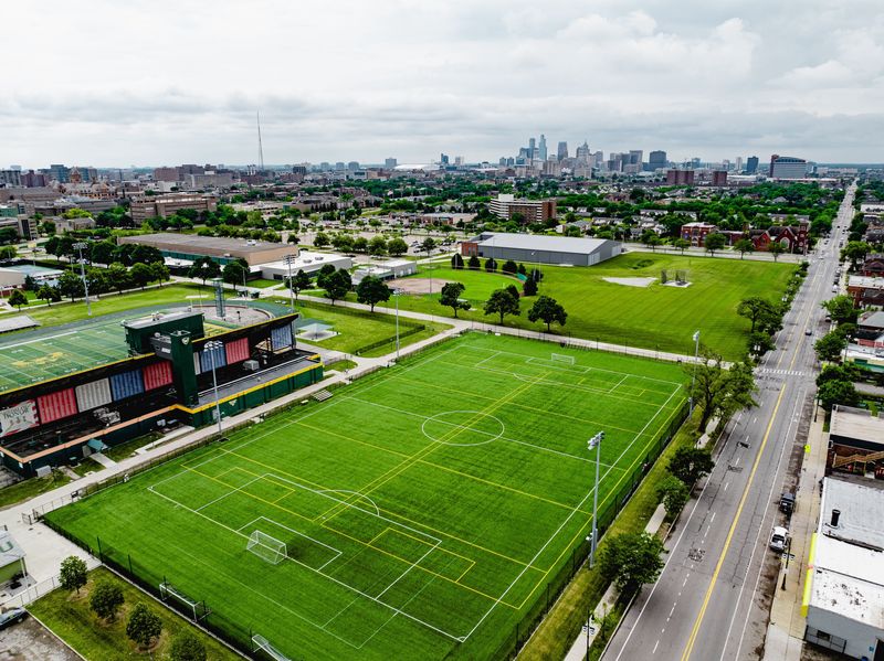 This soccer field on Trumbull just south of Interstate 94 will host home games for Wayne State University's new women's soccer team beginning in 2026.
