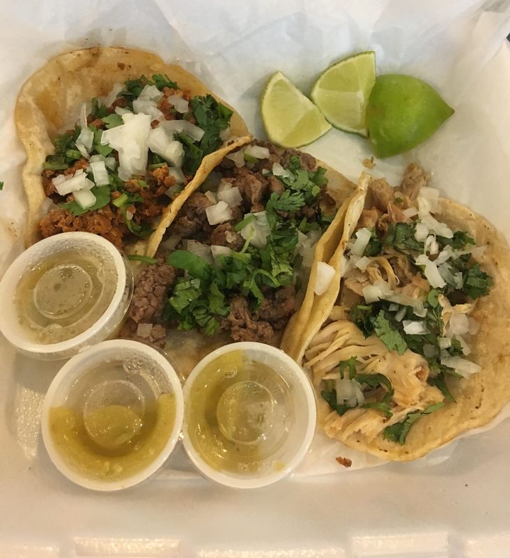 Street tacos offered at Tino's Mexican Cuisine.