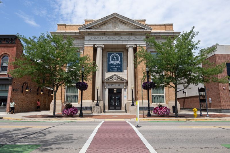 Adrian City Hall stock photo.