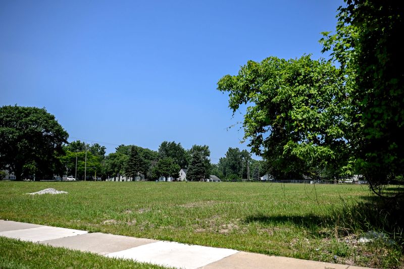 The site of the former Peasant Grove School on Tuesday, July 15, 2025, in Lansing.