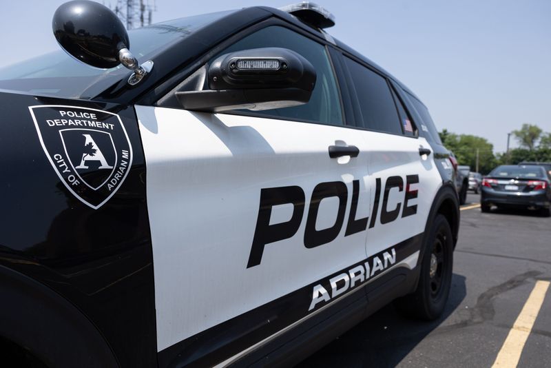 Adrian Police cruiser stock photo.
