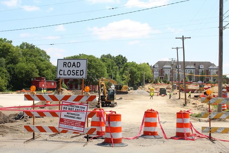 Construction is underway on Howell's Fire and Ice Depot District.