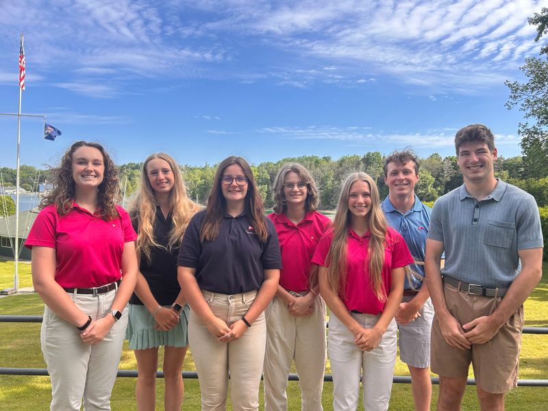 The 2025 Belvedere Club Scholarship recipients include (from left) Sarah Wyglendowski, Emma Meadows, Jacquelyne Thornton, Kali Raycraft, Gemma Bonney, David Gray and Camden Carey. Not pictured is Jackson Crouse.