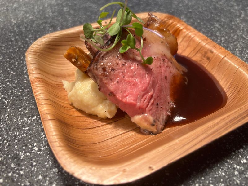 The Priority Club at Comerica Park is unveiled offering upscale and high-end food items such as Tomahawk steak with mashed potatoes and au jus.