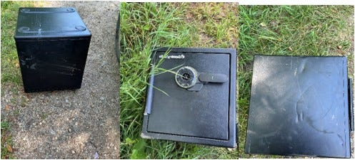 Michigan State Police want help in finding the owner of this safe found in Quincy Two.