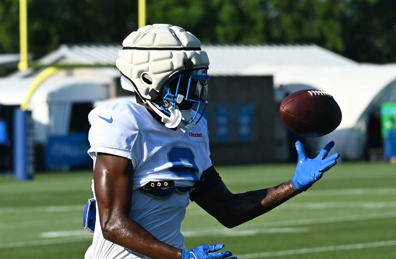 Lions cornerback Ennis Rakestraw Jr. goes through a drill during training camp.