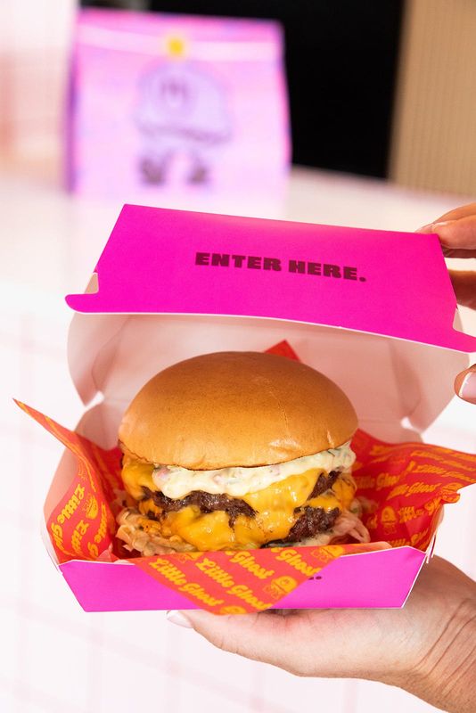 The Double Ghost Burger is the highlight on the Little Ghost menu, a new fast-casual restaurant in Ferndale.