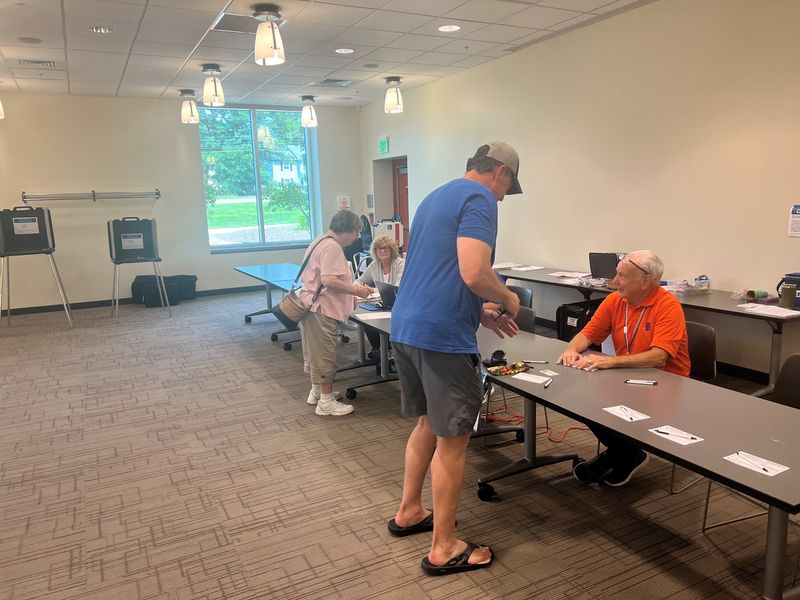 Mike McSweeney was among the voters who cast a yes vote to the $120 million Novi public safety bond on Aug. 5, 2025 at the Novi Library.