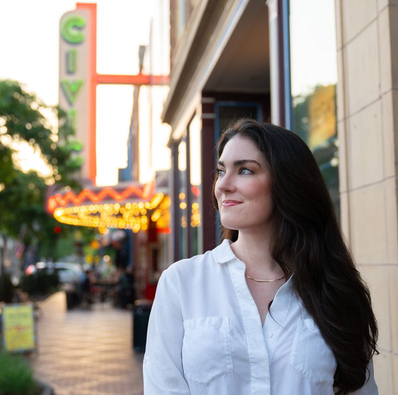 Clare Cooney, the new programming director and general manager of the Farmington Civic Theater. is also an actress and filmmaker.