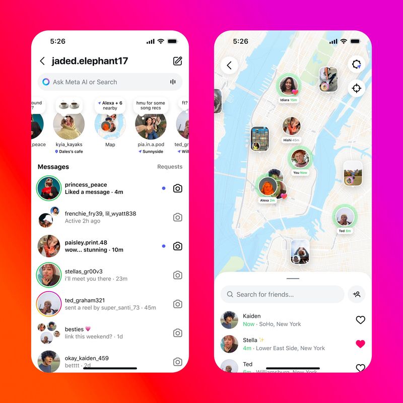 Instagram map allows users to share their location with followers.