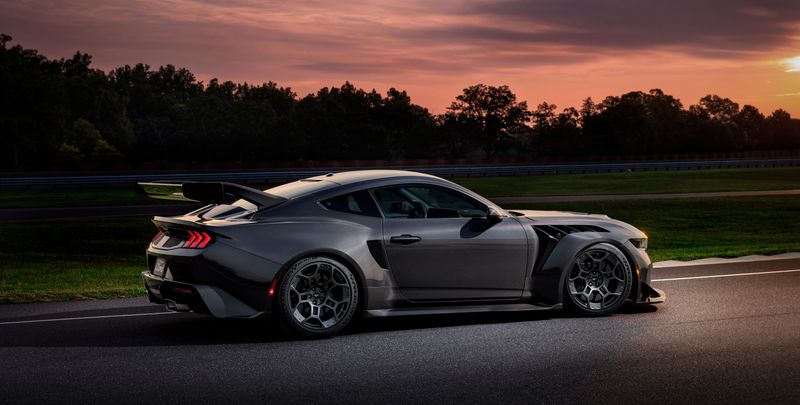 Ford Motor Co. revealed the Mustang GTD Liquid Carbon version on Aug. 14, 2025. It goes on sale in October. The GTD starts at $325,000.