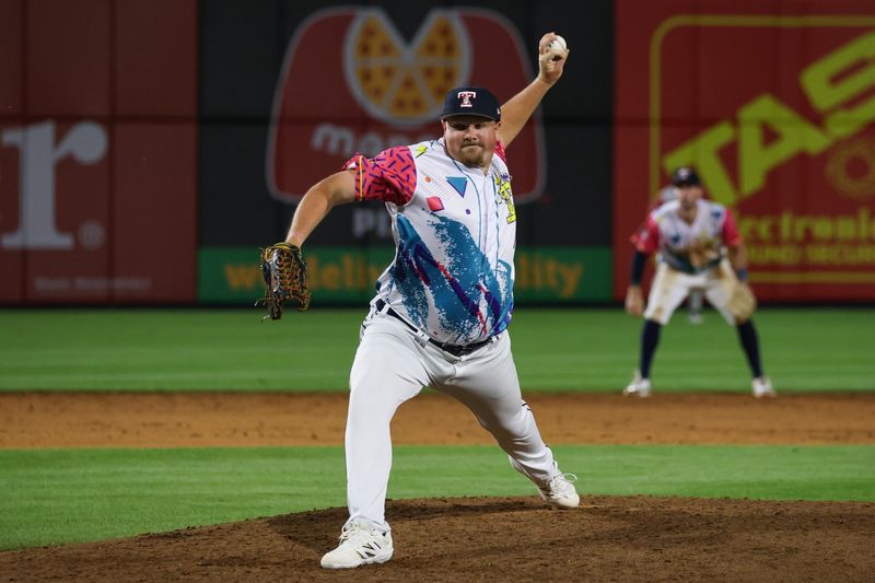 Detroit Tigers left-handed reliever Drew Sommers with Triple-A Toledo in the 2025 season.