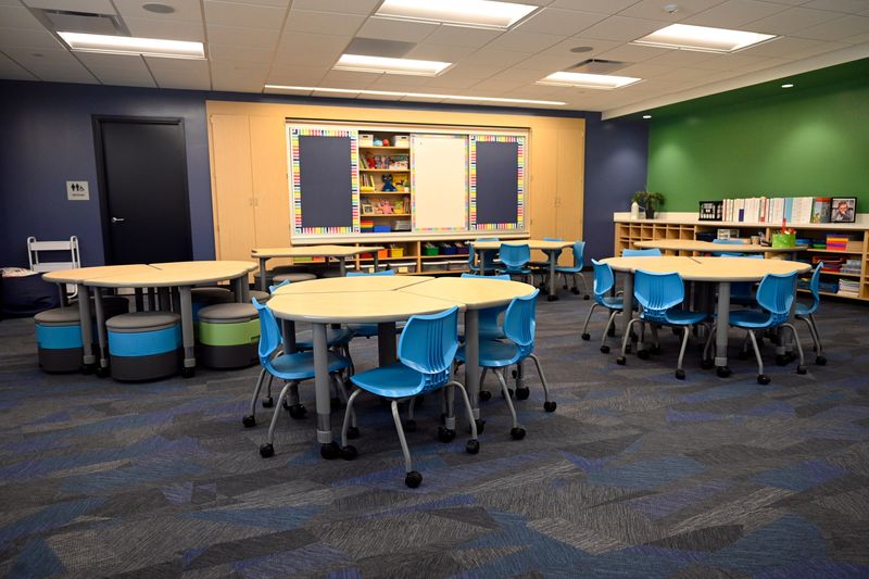 Generic elementary school photo of an empty classroom taken on Thursday, Aug. 21, 2025.