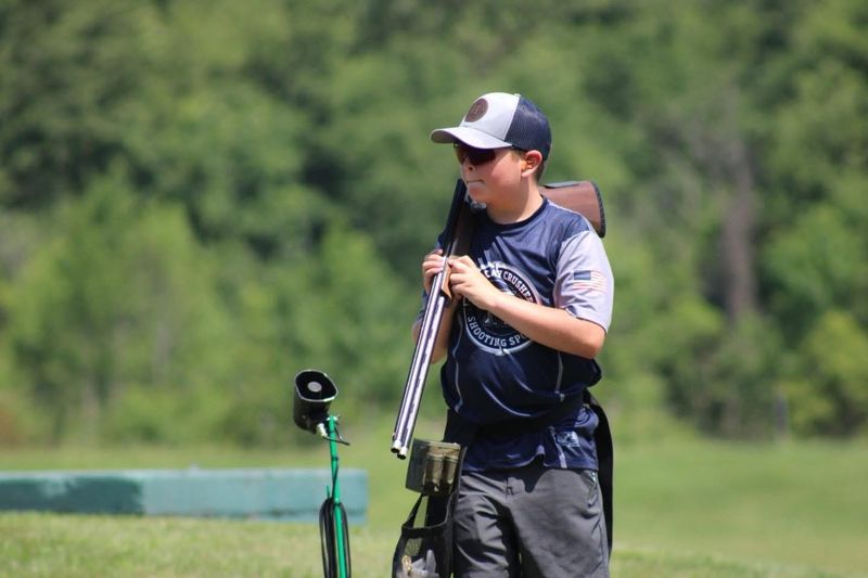Easton Henson crushes clays after ranger shooting glasses help him see color.