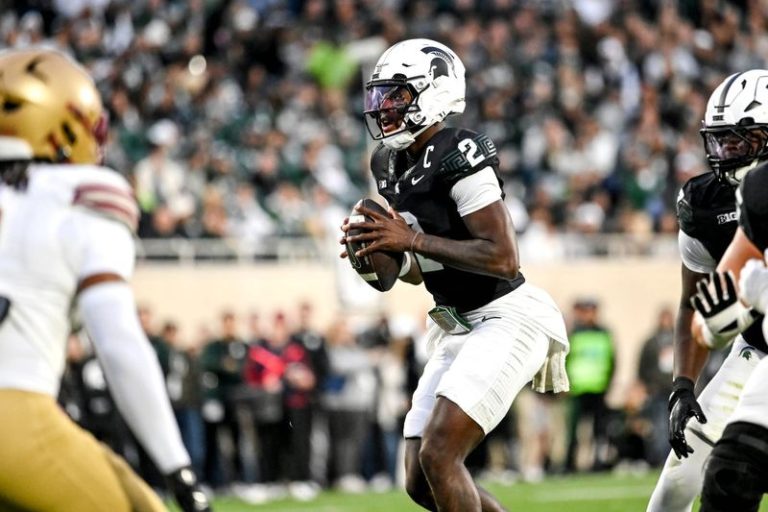 Watch Aidan Chiles post game immediately following Michigan State ...