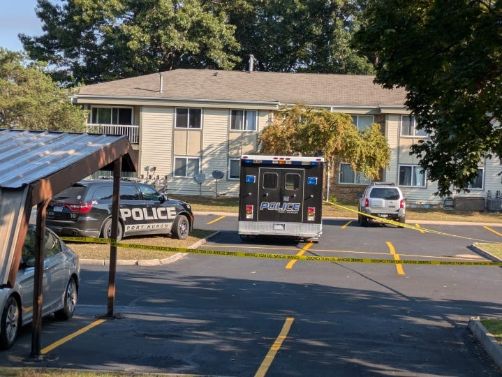 Police respond to the shooting at Jeffery Smerer's home on Sept. 11, 2025.