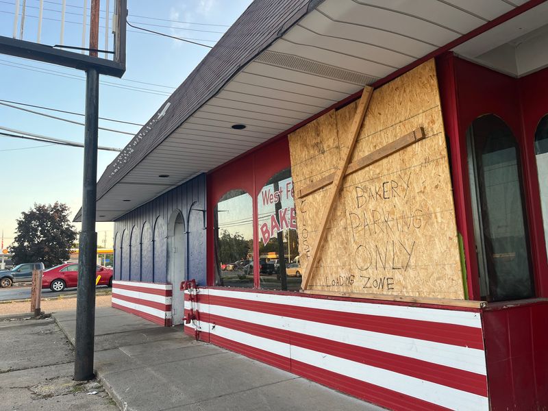 The outside of the former location of West Fenkell Bakery, 5846 Middlebelt Road, in Livonia on Sept. 11, 2025.
