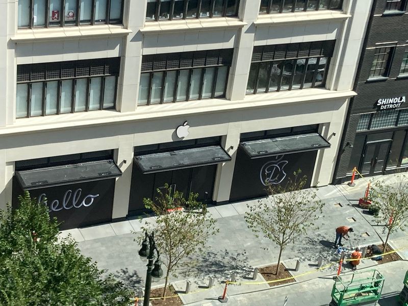 The new Apple Store in downtown Detroit on Friday, Sept. 12, 2025.