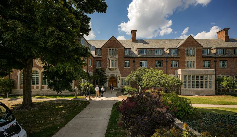 Hundreds of Michigan State University alum, donors, and former residents of MSU's historic Campbell Hall gathered Friday, Sept. 12, 2025, for a special tour and ribbon cutting ceremony at the newly renovated Campbell Hall on Abbot Road, the new home of the MSU Honors College.