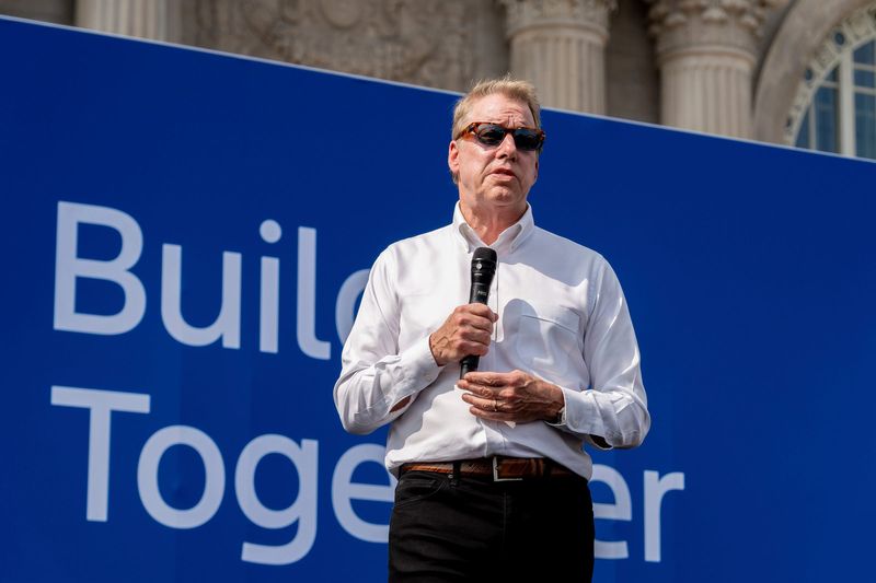 Bill Ford, executive chair of Ford Motor Company speaks during an event at Michigan Central in Detroit on Tuesday, June 17, 2025.