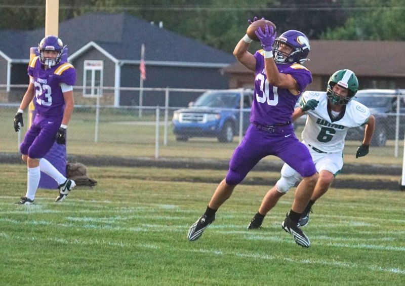 Dalton Hoard snags a ball for Bronson against Hartford on Friday night.