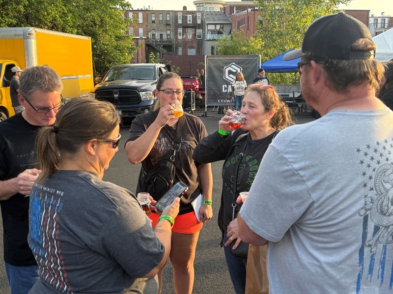 People try many different craft beers together.
