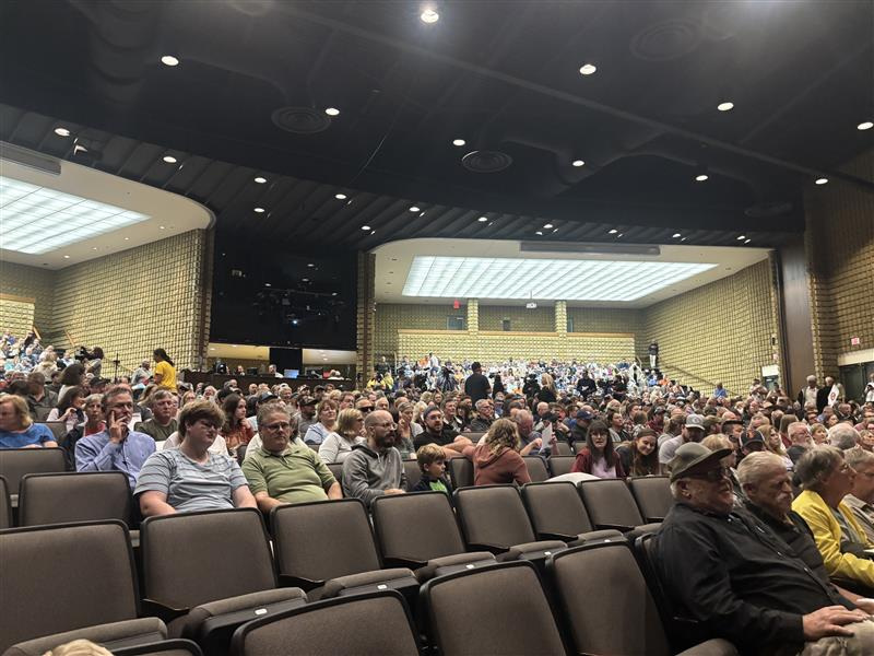 Hundreds of residents attend a meeting of the Howell Township Planning Commission on Sept. 23 to speak against a potential data center on over 1,000 acres.