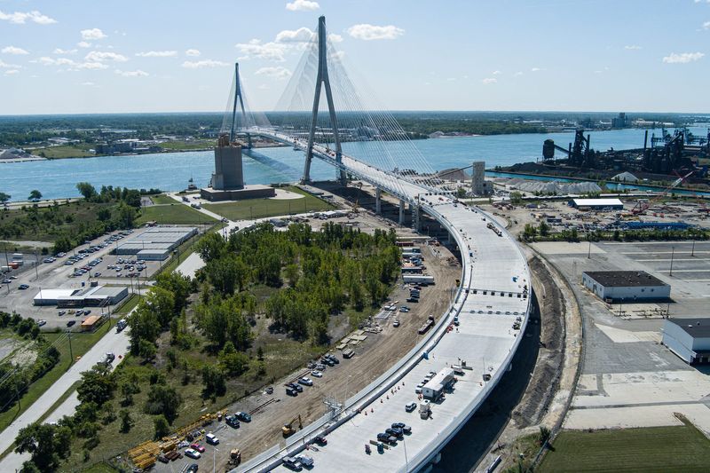 Gordie Howe International Bridge in Detroit on Wednesday, Aug. 27, 2025.