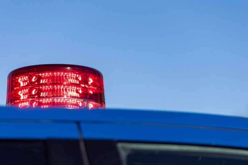 Michigan State Police on the scene near Thomas Sanford’s house in Burton, Michigan.