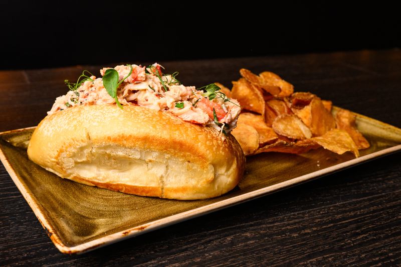 Lobster roll served with chips and drawn butter is one of new food options at Little Caesars Arena for the Detroit Red Wings 2025-26 season.